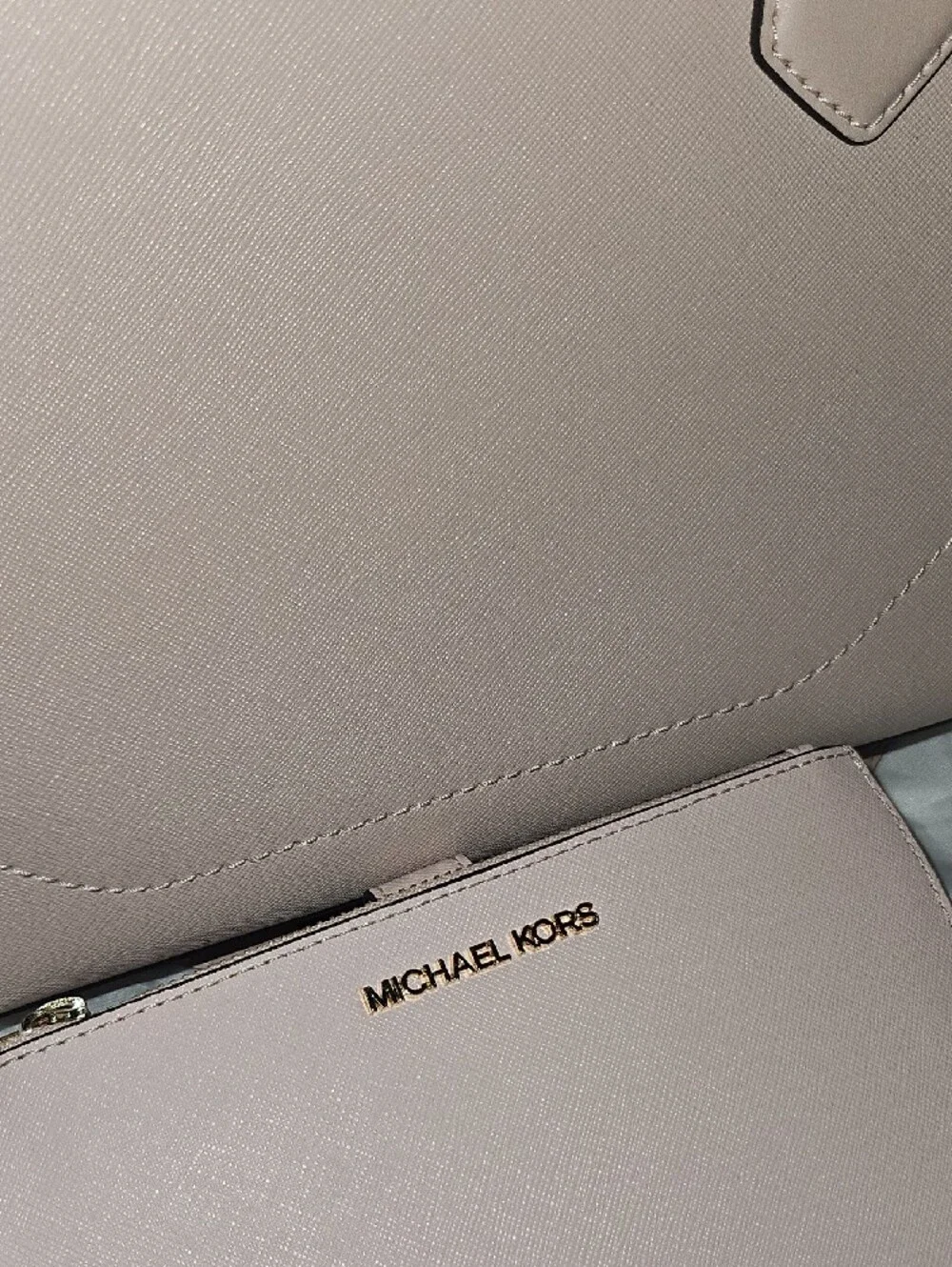 Michael Kors Blush Pink Saffiano Leather Satchel with Matching Wallet